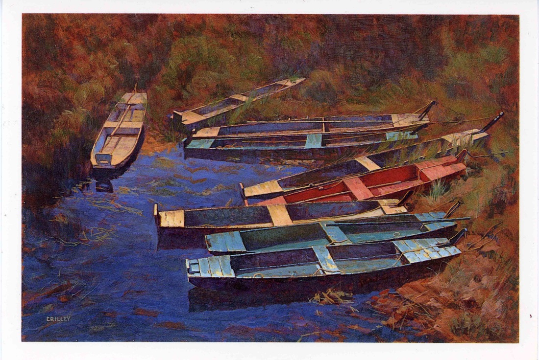 Salmon Boats at Silver's Pool by Joe Crilley